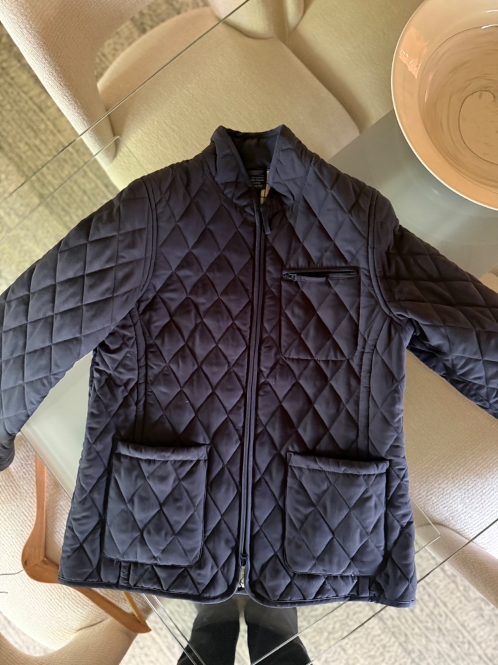John Partridge Grey Quilted Barn Jacket